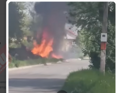 Горит мусорка на Промышленной