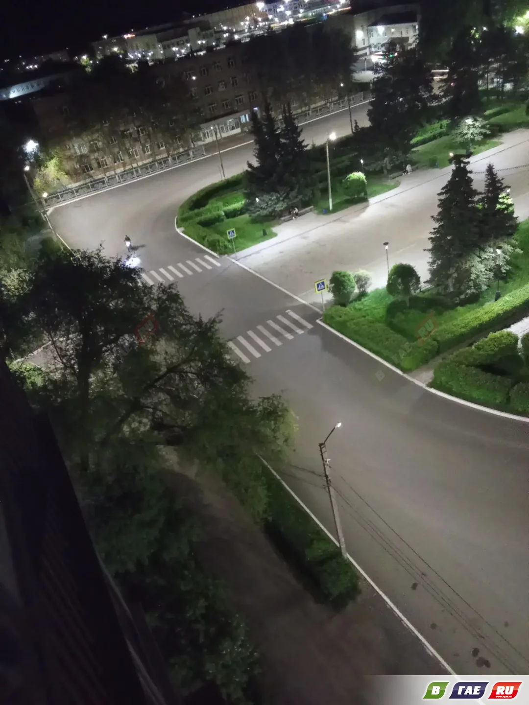 Трубный рёв ночных мотоциклистов на ул. Ленина