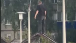 «Часовой» стоял на крыше беседки