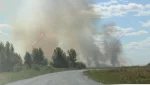 Полыхает степь возле Саверовки