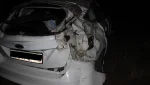 Вечернее ДТП возле Репино. Иномарка слетела в кювет. Есть пострадавший
